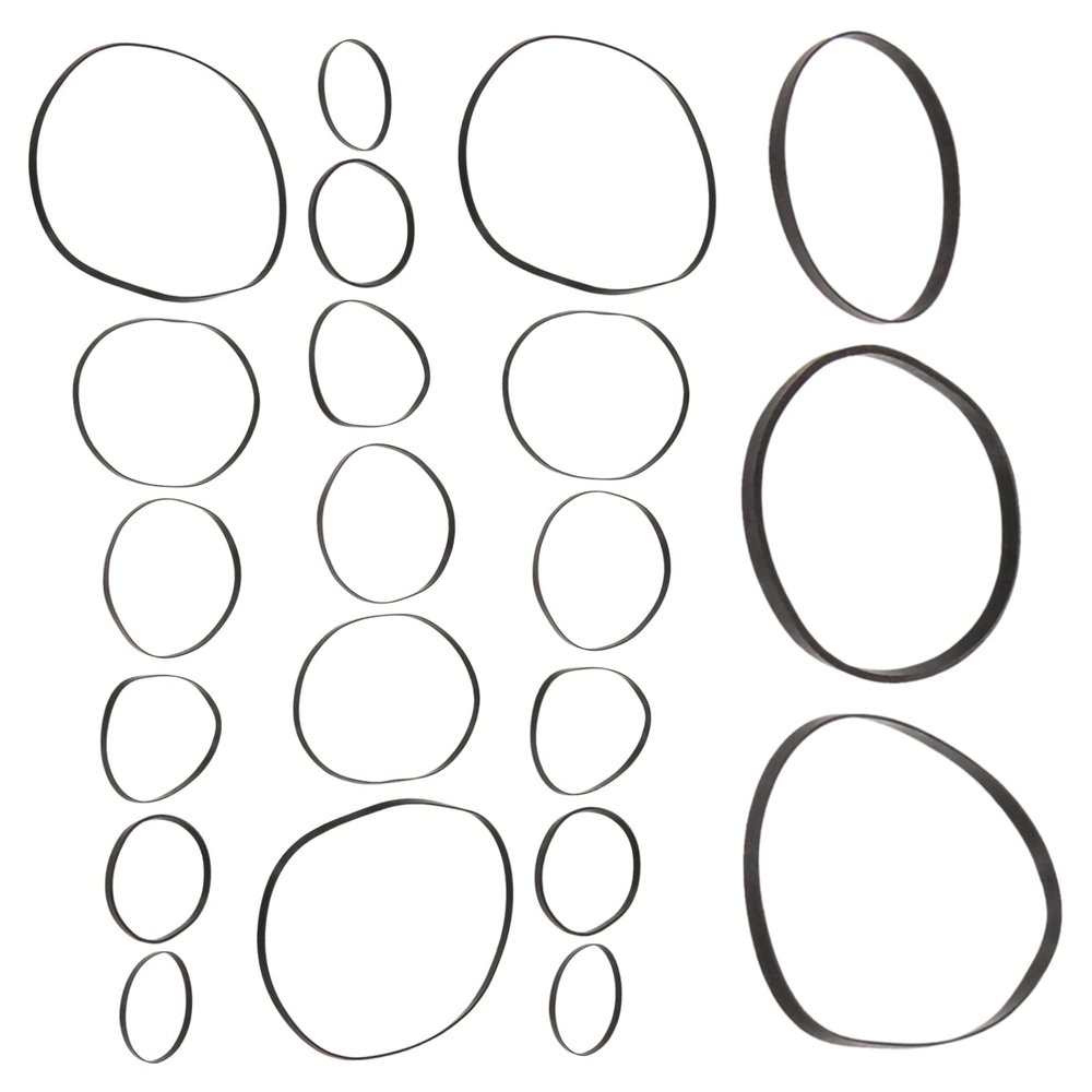 JEWEDECO DVD Drive Belts Cassette Belt Cassette Tape Machine Belt 50pcs Recorder Rubber Belts Cassette Player Belts Replacement