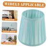 MOBUTOFU Pleated Fabric Lampshade Cover for Desk Lamp Decorative Table Lamp Shade 12-Inch Handcrafted Wood Design for Bedroom and Hotel Lighting view 4