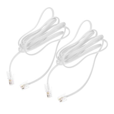 JEWEDECO 2pcs Adapter Pin Telephone to Ethernet Cable and Play Connection for Landline Phones and Home Networking High-Speed Transmission