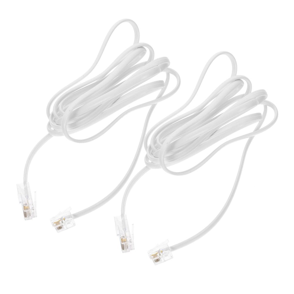 JEWEDECO 2pcs Adapter Pin Telephone to Ethernet Cable and Play Connection for Landline Phones and Home Networking High-Speed Transmission