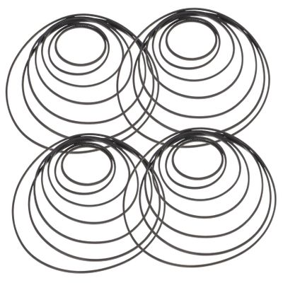 JEWEDECO Replacement Tape Recorder Belts 50 Pcs Rubber Cassette Belt for Maintenance Repair