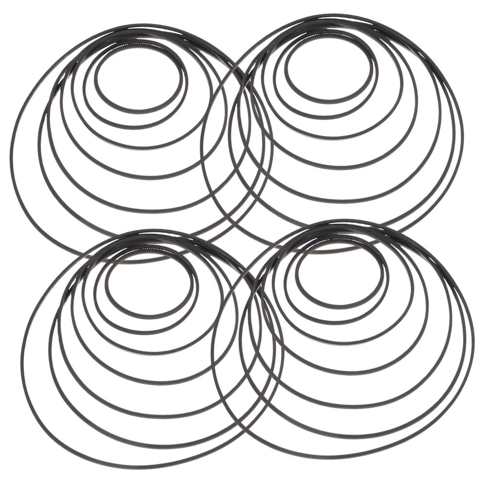 JEWEDECO Replacement Tape Recorder Belts 50 Pcs Rubber Cassette Belt for Maintenance Repair