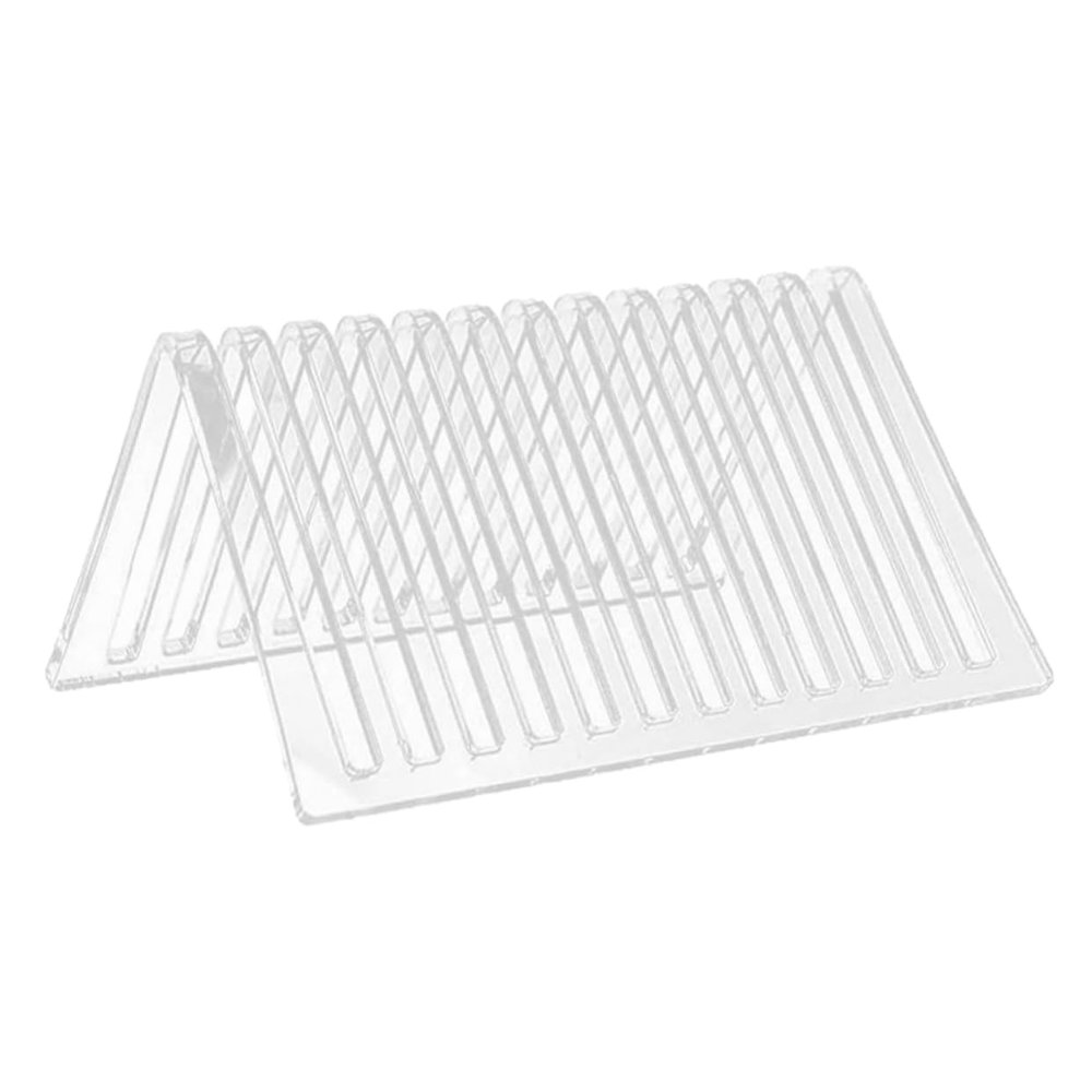 CIYODO Vinyl Record Stand Acrylic Record Storage Shelf Cd Display Stands 45 Tilt Space Saver
