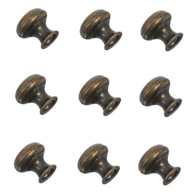 IWOWHERO 10pcs Vintage Decorative Cabinet Knobs Retro Zinc Alloy Dresser Pulls for Kitchen Cabinets and Bedroom Furniture Durable Antique Bronze Finish