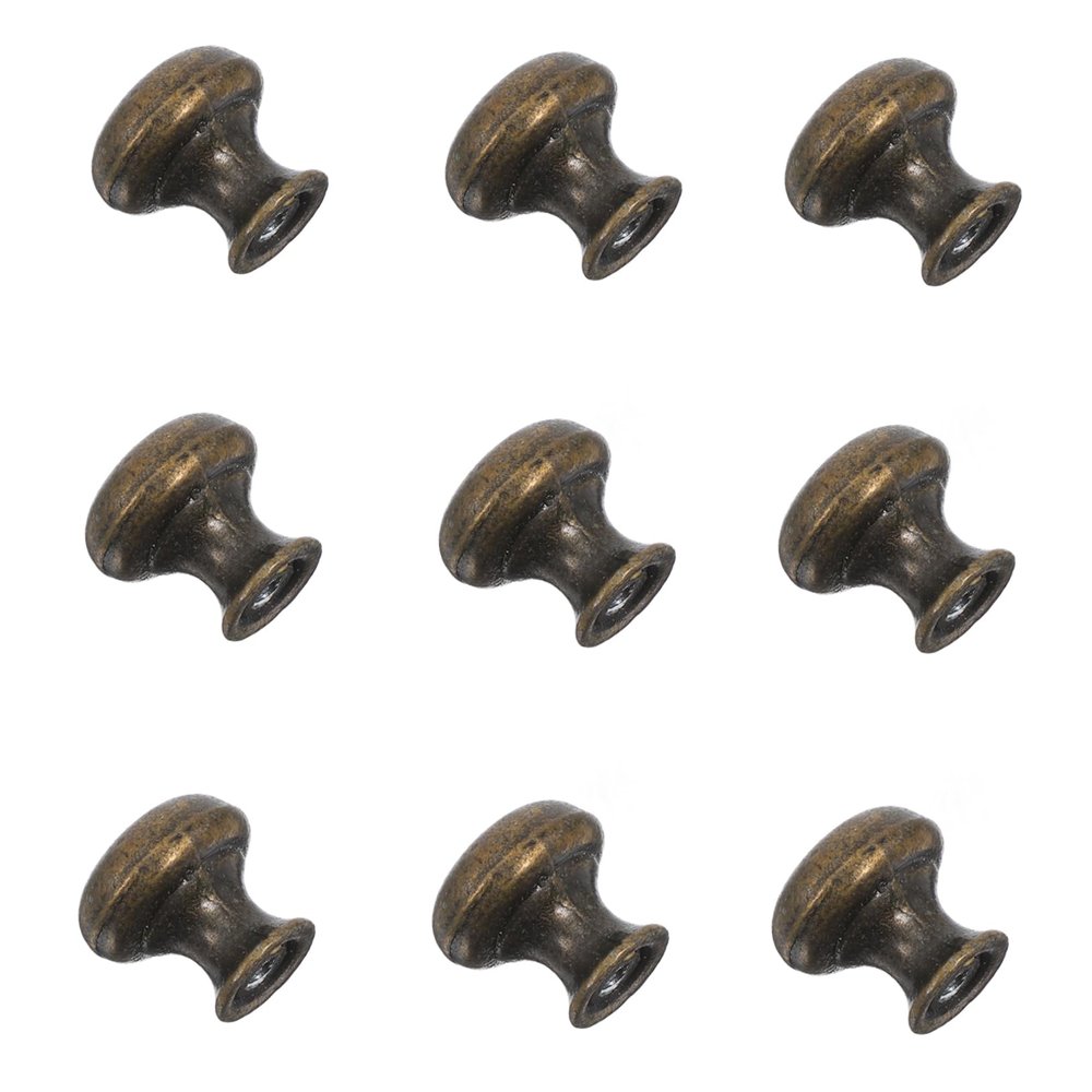 IWOWHERO 10pcs Vintage Decorative Cabinet Knobs Retro Zinc Alloy Dresser Pulls for Kitchen Cabinets and Bedroom Furniture Durable Antique Bronze Finish