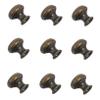 IWOWHERO 10pcs Vintage Decorative Cabinet Knobs Retro Zinc Alloy Dresser Pulls for Kitchen Cabinets and Bedroom Furniture Durable Antique Bronze Finish view 1