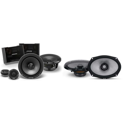 Alpine HDZ-65C Status Hi-Res Series 6-1/2" 2-Way Comp. & R2-S69 6x9 R-Series High-Resolution 2-Way Coax Bundle