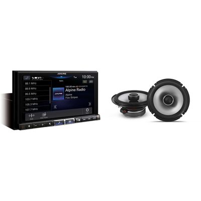 Alpine iLX-507 7" Multimedia Receiver Wireless Apple CarPlay & Wireless Android Auto & S2 6.5 Coax Bundle