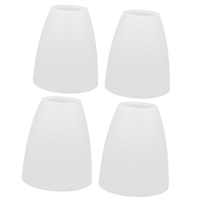KICHOUSE 4pcs Simple Plastic Lampshade Replacement for Table Lamps Household Bedside Light Cover Modern Design Easy to Install Center Hole for Versatile Use