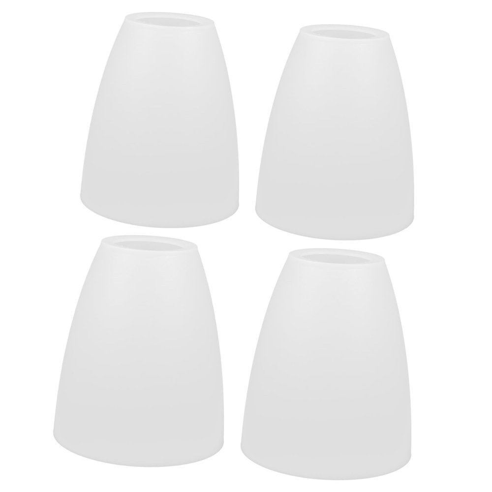 KICHOUSE 4pcs Simple Plastic Lampshade Replacement for Table Lamps Household Bedside Light Cover Modern Design Easy to Install Center Hole for Versatile Use