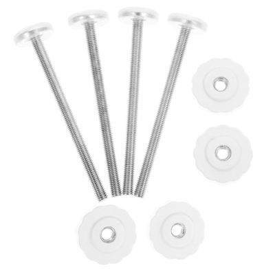 ibasenice 4pcs Gate Hardware Threaded Spindle Rods Easy Installation Security Bolts for Gates