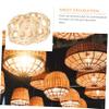 ROMISBABA 4pcs Rustic Style Bamboo Lamp Shade Decorative Ceiling Lamp Cover Handcrafted view 4