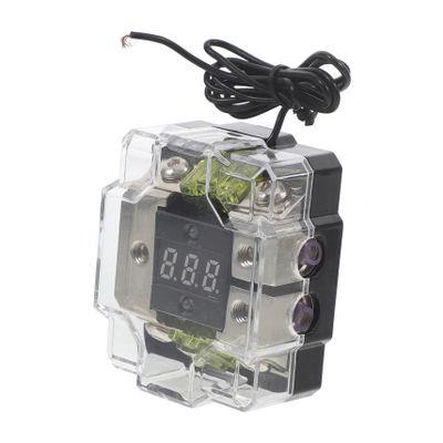 Beatifufu Car Audio Fuse Block Holder Multifunctional Fuse Holder with Digital Display for Easy Installation and Durable Performance Automotive Amplifiers