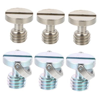 ARTIBETTER 6pcs Camera Mounting Screws Slotted Design for Tripod Monopod and Quick Release Plates Easy to Install Fit for DSLR Cameras
