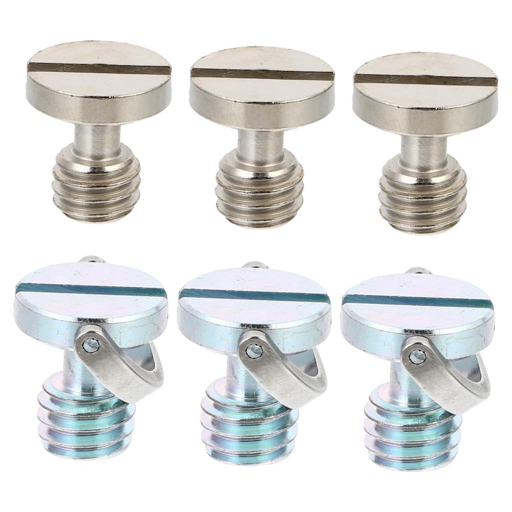ARTIBETTER 6pcs Camera Mounting Screws Slotted Design for Tripod Monopod and Quick Release Plates Easy to Install Fit for DSLR Cameras