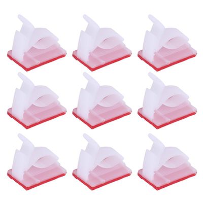 ARTIBETTER Cable Holder Clip 100pcs Acrylic Self Adhesive Wire Clips White Cable Management