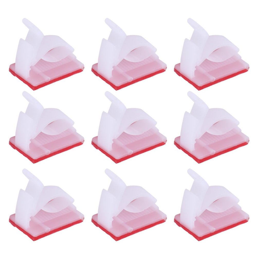 ARTIBETTER Cable Holder Clip 100pcs Acrylic Self Adhesive Wire Clips White Cable Management