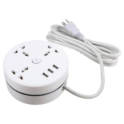 OSALADI Flat Cord Power Strip Power Strip Panel Multi-Plug Outlet Camping Supply