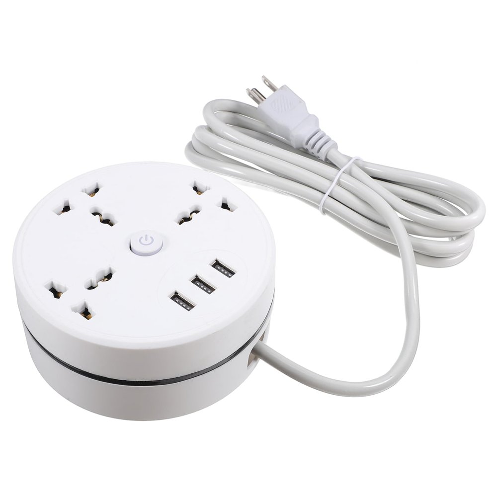 OSALADI Flat Cord Power Strip Power Strip Panel Multi-Plug Outlet Camping Supply