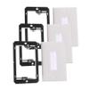 BUTIFULSIC 3pcs Brush Style Wall Plate with Low Voltage Mounting Brackets for Easy Cable Pass-through Unbreakable Thermoplastic for Home Theater and Audio Systems view 1