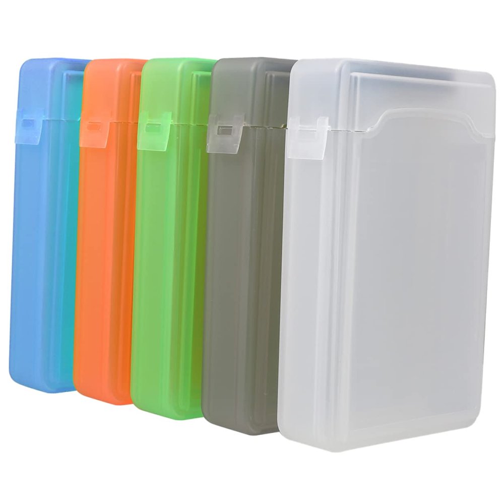 ARTIBETTER 5pcs Hard Drive Protection Boxes Plastic Storage Case Hard Disk Storage Kit Portable Case Electronics
