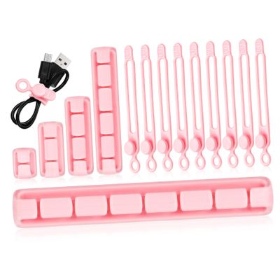 ARTIBETTER Cord Management 15pcs Wire Ties Power Cord Organizers Cable Straps Wire Holders