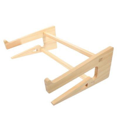 SECFOU Laptop Lap Desk Portable Notebook Stand Keyboard Riser Wooden Laptop Feet