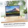 SECFOU Laptop Lap Desk Portable Notebook Stand Keyboard Riser Wooden Laptop Feet view 3