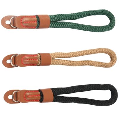 jojofuny 3pcs Camera Wrist Straps Hand Strap for Dslr Mirrorless Cameras Comfortable Durable Leather Lanyard for Travel and Outdoor Use Black Brown Green