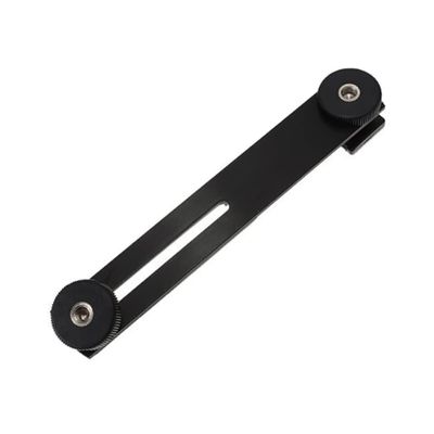 jojofuny Dual Camera Mount Bracket for Light Stand Tripod Mount Aluminum Alloy Supports 2 Cameras