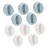 QUMIIRITY 10pcs Self-Adhesive Door Handles No Drilling Auxiliary Pull Handles for Windows Refrigerators and Cabinets Comfortable to Hold Curved Design for Comfortable Use Blue and White Set view 1