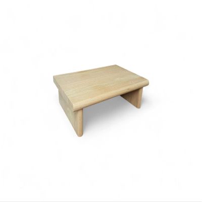 CIDS Monitor Stand Oak 1" Unfinished 18 x 11.25 x 4.88 TV Wood Shelf Riser Bed Stool Assembled Made in USA New