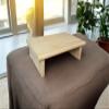 CIDS Monitor Stand Oak 1" Unfinished 18 x 11.25 x 4.88 TV Wood Shelf Riser Bed Stool Assembled Made in USA New view 2