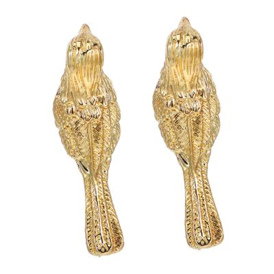 TOBBOMEY 2pcs Gold Bird Cabinet Knobs Creative Handles for Dressers Nordic Style Decorative Hardware for Kitchen Cabinets Easy to Install Dresser Pulls