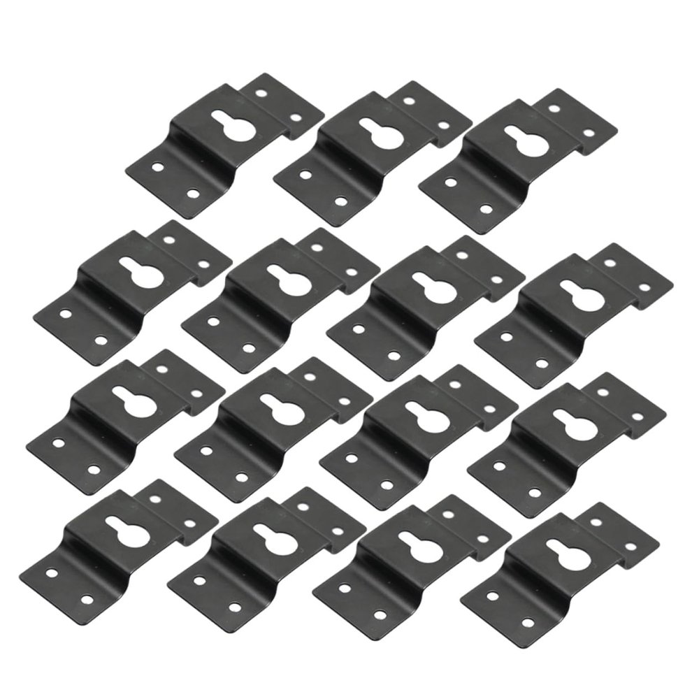 MERRYHAPY 30pcs Speaker Hanger Plate Audio Speaker Hook Iron Sound Box Hanging Plate Hanger Hooks Space Saver