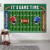 10X10ft Football Field Photo Backdrop Photography Background, Tailgate Party Birthday Banner Backdrops Photo Booth Prop Decorations Wall Decor Tablecloth view 3