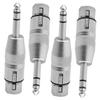 OSALADI 4pcs Microphone to Pin Female Audio Adapters Stereo Connectors for Headphones Guitars and Audio Equipment High Compatibility and Transmission view 1