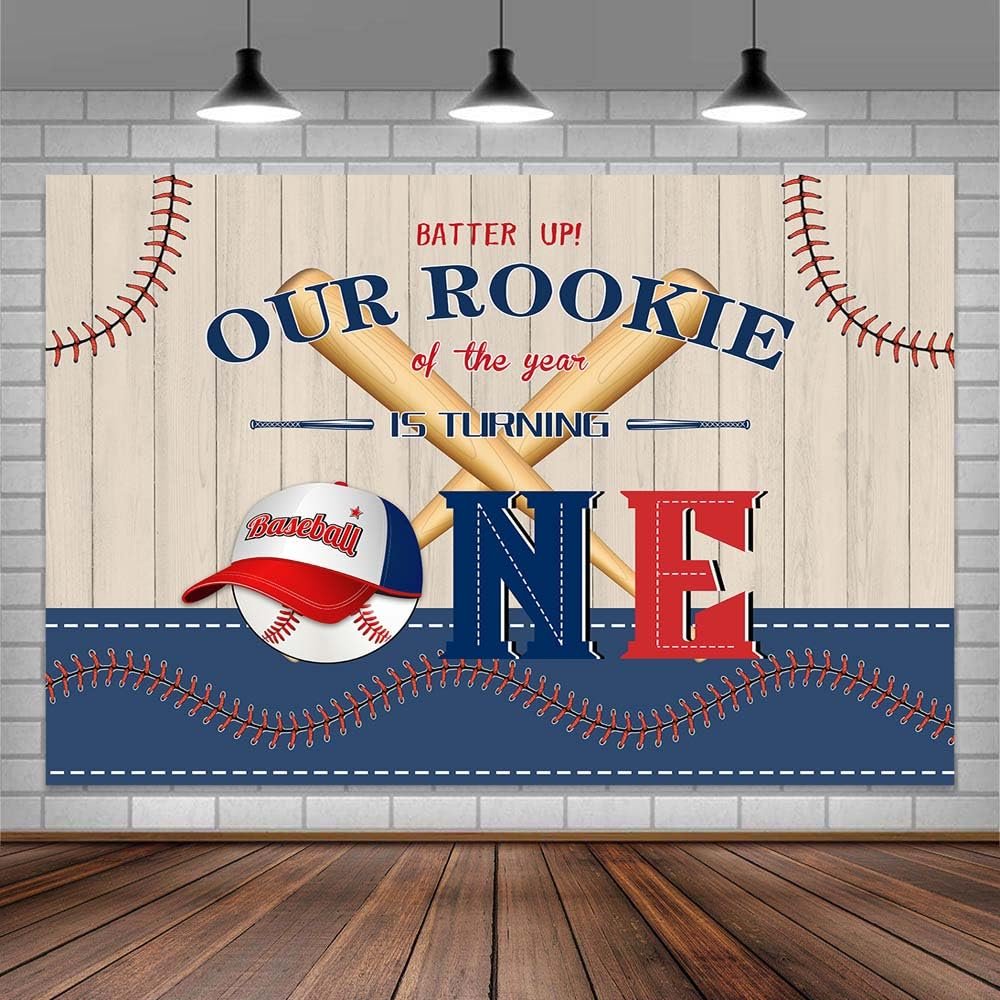 10X10ft Baseball Birthday Party Decorations Banner Supplies Photo Backdrop Photography Background for Boys Kids Teens, Sport Themed Backdrops Photo Booth Prop Decorations Wall Decor Tablecloth