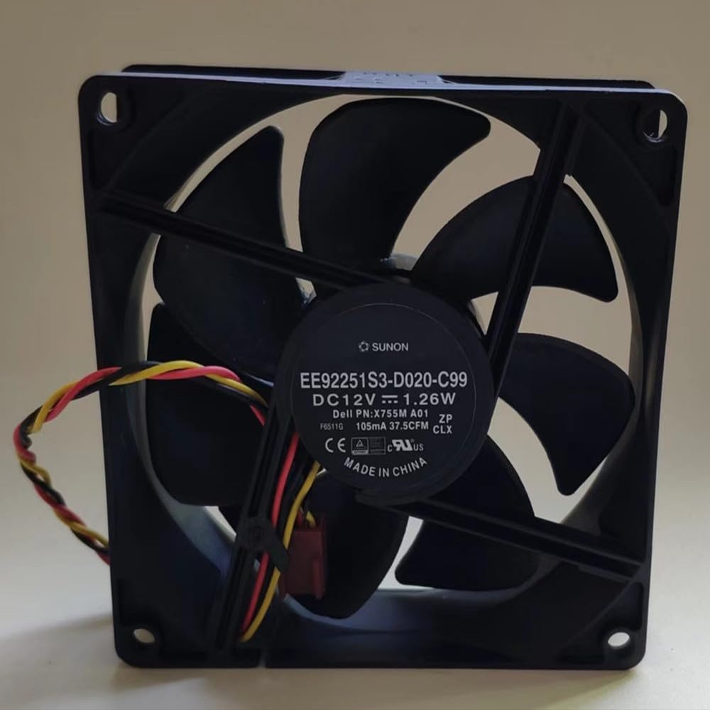 1 PCS EE92251S3-D020-C99 DC12V 1.26W 929225mm Cooling Fan