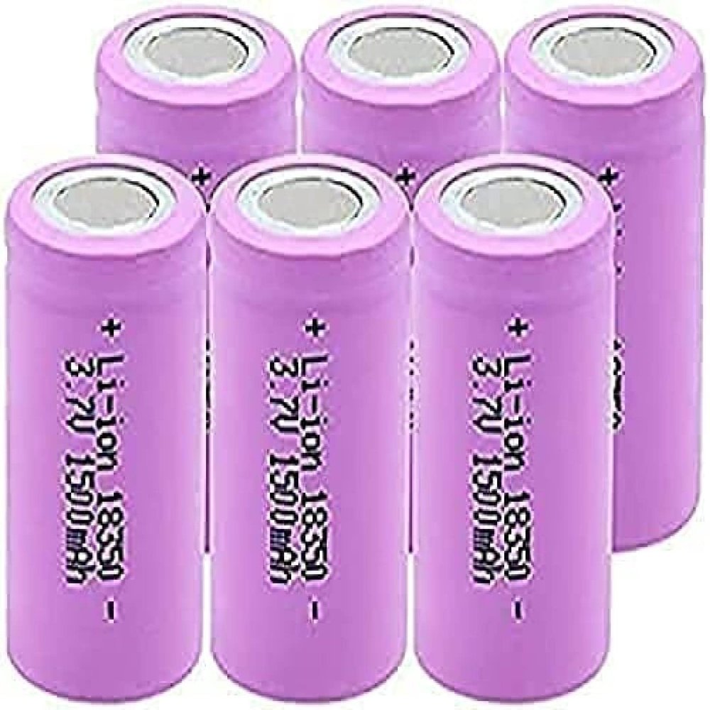 SCUHCVHH 6 Pieces 18350 3.7V 1500 Mah Max 10A Ba for s Led Headlight Camera Light Remote Control