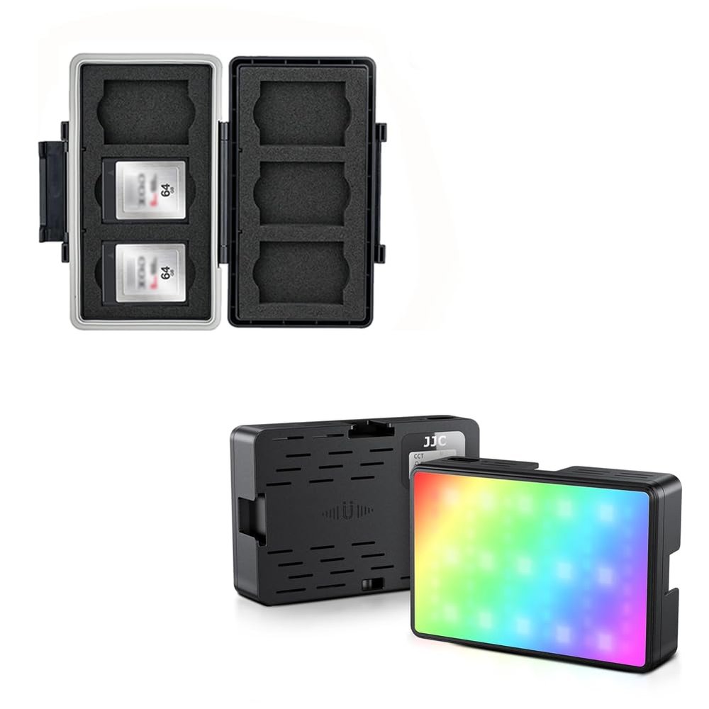 Camera RGB Video Light+XQD Cfexpress Type B Card Holder