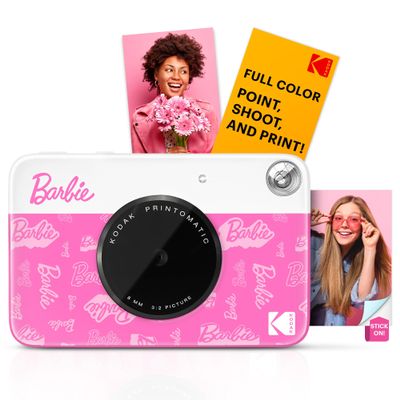 Barbie x Kodak Printomatic Full-Color Instant Print Digital Camera  5MP Portable Barbie Camera Prints Colorful 2x3 Sticky-Back Photos  Signature Style