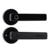 Fingerprint Keypad Door Handle Lock, Quick Recognition, 50 Sets Fingerprint Storage, Voice Assistant, Tuya App Connection, for Office Home Bedroom view 1