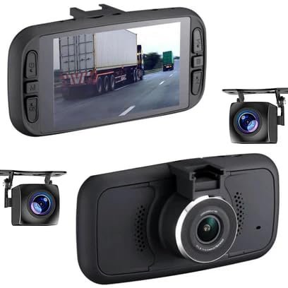 FalconEye Electronics EagleEye 2nd Gen Triple Cam 2K Dashcam, Records 3 Viewpoints Now with WiFi (Dash Cam + 128GB + Hardwire Kit)