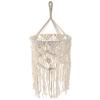 Levemolo Bohemian Macrame Lamp Shade Cover for Hanging Lamps Handcrafted Cotton Decorative Light Fixture for Home Living Room and Bedroom Decor view 1