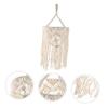 Levemolo Bohemian Macrame Lamp Shade Cover for Hanging Lamps Handcrafted Cotton Decorative Light Fixture for Home Living Room and Bedroom Decor view 3