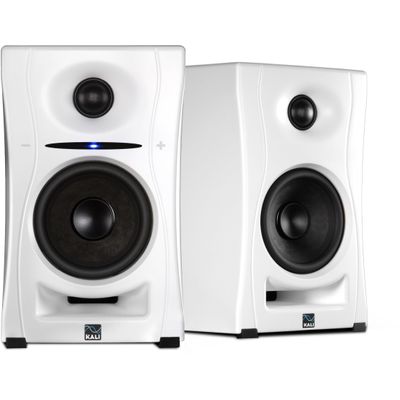 Kali Audio LP-UNF 4 Ultra Nearfield Powered Monitor System w/Bluetooth - Boundary Compensation EQ Settings - for Mixing, Recording, Audio Production - USB-C, TRS, RCA Inputs White (Pair)