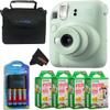 Fujifilm Instax Mini 12 Camera with Fujifilm Instant Mini Films Bundle with + Sunshine Photo Microfiber Cleaning Cloth (Mint Green + 80 Sheets/CC1) view 1