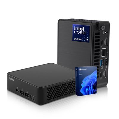 ASUS NUC 14 Pro Mini Desktop, Intel 16-Core Ultra 7 155H, 16GB DDR5, 1TB SSD, Wi-Fi 6E, Support 4-Display 4K, Thunderbolt 4, HDMI, Bluetooth, Windows 11 Pro, Black, AI PC for Home/Business/Gaming