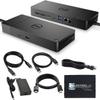 Dell WD19S Docking Station 130W (90W Power Delivery) - Dell Docking Station Dual Monitor for Laptop with 130W Power Adapter + Anyhdd HDMI Cable + DisplayPort Cable + USB-C Cable + Microfiber Cloth view 1